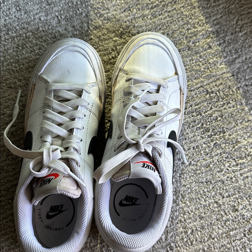 Nike White and Black Sneakers platform blazers